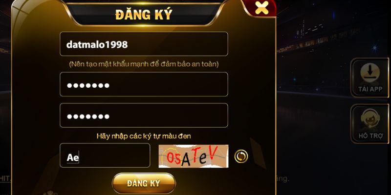 Tìm và nhấp vào nút đăng ký VE88